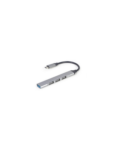 Gembird UHB-CM-U3P1U2P3-03 hub de interfaz USB 3.2 Gen 1 (3.1 Gen 1) Type-C 5000 Mbit/s Plata