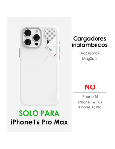 Aulumu A16 MagSafe iPhone 16 Pro Max Funda Blanca 2
