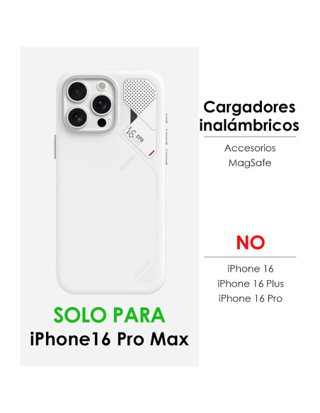 Aulumu A16 MagSafe iPhone 16 Pro Max Funda Blanca