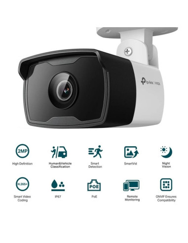 CAMARA IP TP-LINK VIGI BULLET EXTERIOR 2MP 2.8MM IR 30M IP67 POE/CC