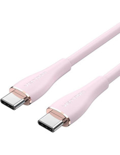 CABLE USB-C VENTION TIPO USB-C/M - USB-C/M 480MBPS 5A 100W 1.5M ROSE