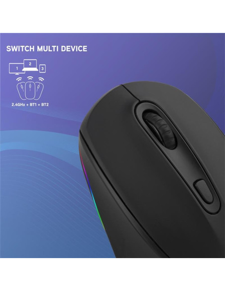 RATON NGS SMOG MULTIDEVICE WIRELESS BLUETOOTH RECARGABLE LED BLACK