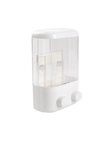 DISPENSADOR JABON-CHAMPU BAÑO 2X500ML BLANCO