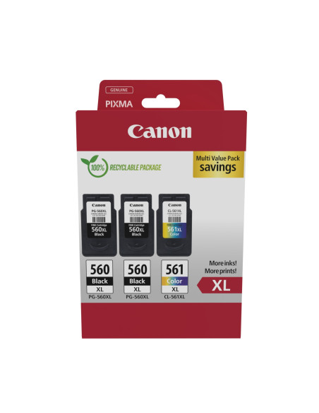 Canon 3712C009 cartucho de tinta 3 pieza(s) Original Alto rendimiento