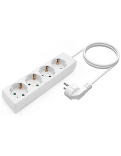 REGLETA AISENS 4 SCHUKOS PROTECCION 1,4M WHITE