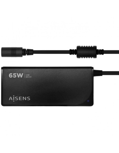 CARGADOR PORTATIL AISENS 65W AUTOMATICO + 9 CONECTORES + USB-A