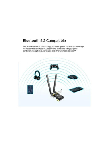 WIRELESS ADAPTADOR PCIE TP-LINK ARCHER TX20E DUAL BAND AX1800 WIFI6 BT 5.2