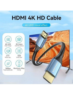 CABLE HDMI 2.0 4K VENTION HDMI/M - HDMI/M 3M BLACK/BLUE 2