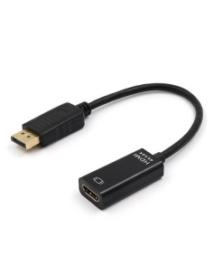 CABLE CONVERSOR ONEWAY DISPLAYPORT A HDMI DP/M-HDMI/H 4K 15CM BLACK