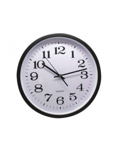 RELOJ OFICINA 35CM ALUMINIO NEGRO BISMARK