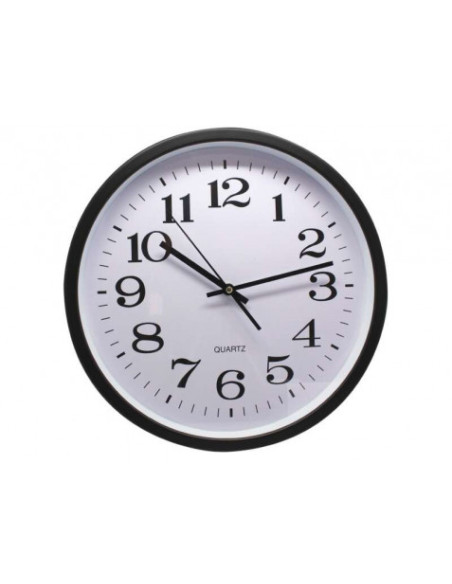 RELOJ OFICINA 35CM ALUMINIO NEGRO BISMARK