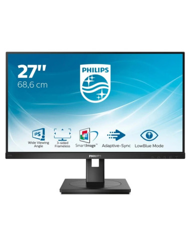 MONITOR PHILIPS 27 IPS MULTIMEDIA ERGONOMICO VGA DVI DP HDMI BLACK