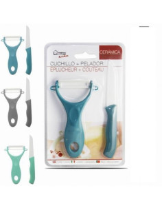 SET PELADOR + CUCHILLO CERAMICO 16CM URBAN LIVING