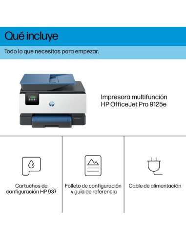 IMPRESORA HP OFFICEJET PRO MULTIFUNCION 9125E COLOR ETHERNET/WIFI DUPLEX