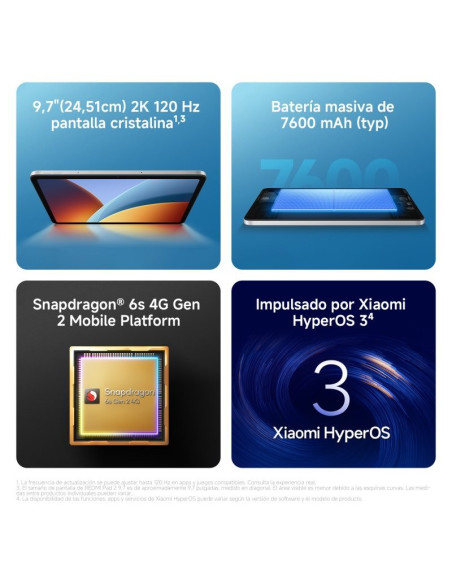 TABLET XIAOMI REDMI PAD 2 9.7 4GB/64GB/WIFI ANDROID GREY