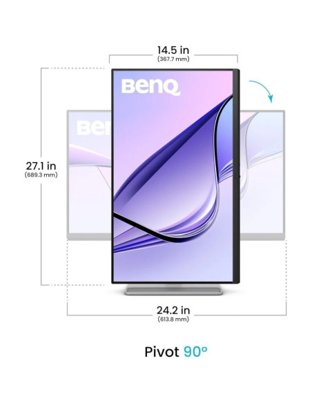 MONITOR BENQ 27 IPS 4K MULTIMEDIA ERGONOMICO USB-C HDMI SILVER