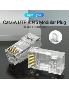 CONECTOR BOLSA 10UD RJ45 VENTION MACHO CAT6A UTP 2