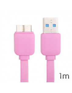 CABLE USB 3.0 PLANO ROSA 1M CROMAD