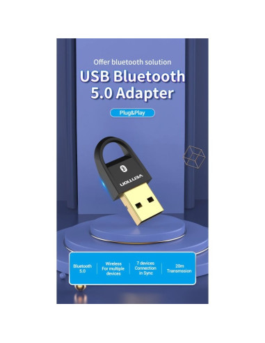 ADAPTADOR VENTION BLUETOOTH 5.0 USB