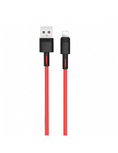 CABLE NBQ166 CARGA RAPIDA USB - LIGHTNING | 5A | 1 METRO | ROJO XO