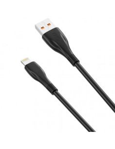 CABLE NB185 CARGA RAPIDA USB - LIGHTNING | 6A | 1 METRO | NEGRO XO