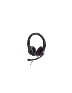 Gembird MHS-03-BKRD auricular y casco Auriculares Alámbrico Diadema Juego Negro, Rojo