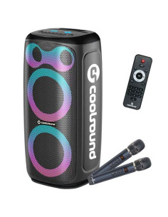 ALTAVOZ KARAOKE PORTATIL COOLSOUND BLAST PUMP 2X6.5\" 350W NEGRO