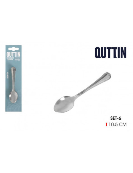 PACK 6 CUCHARAS CAFE 10.5CM SOFIA QUTTIN