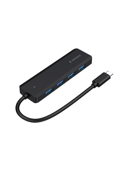 Gembird UHB-CM-U3P4P-01 hub de interfaz USB 3.2 Gen 1 (3.1 Gen 1) Type-C Negro