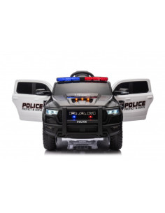 COCHE INFANTIL A BATERIA CON CONTROL REMOTO RAM 1500 POLICIA NEGRO 2