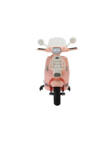 MOTO SCOOTER CLASICO CON RUEDINES ROSA