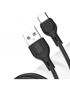 CABLE 2.1A USB A TIPOC 1 METRO NEGRO NB200 XO