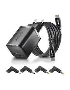 CARGADOR DE PORTATIL ACER NGS BUD GAN USB-C 65W 4 CONECTORES + CABLE 1.5M USB-C BLACK