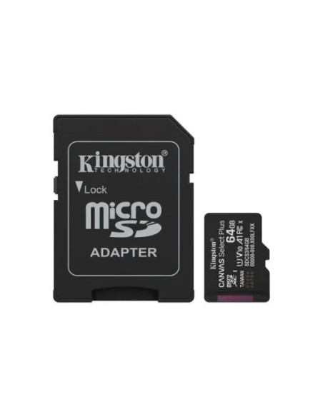 MEMORIA MICRO SD 64GB KINGSTON XC C10 100MB/S + ADAPTADOR SD