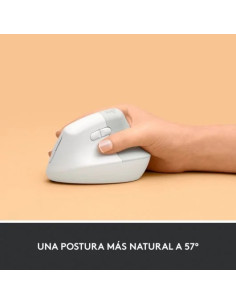 RATON LOGITECH LIFT VERTICAL WIRELESS ERGONOMIC 4000DPI 6 BOTONES WHITE 2