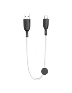 CABLE NB247 CARGA RAPIDA USB - MICRO USB | 6A | 25CM CON CLIP | BLANCO XO