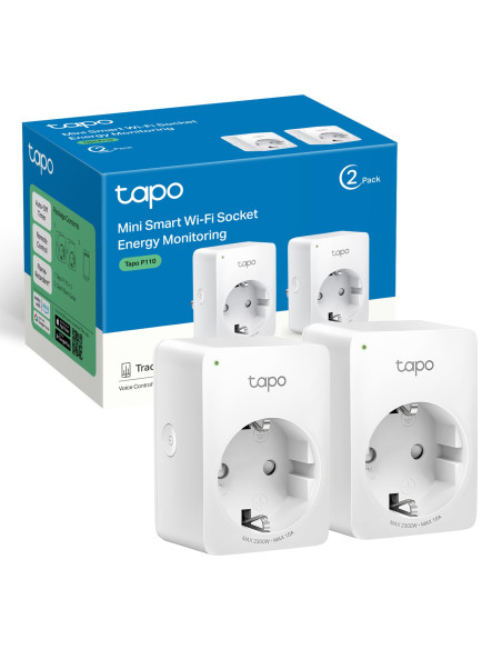 ENCHUFE INTELIGENTE TP-LINK TAPO 110 3680W PACK 2 HOGAR, OFICINA