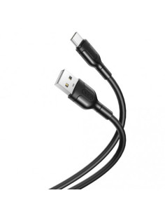 CABLE NB212 SILICONA USB - TIPO C | 2.1A | 1 MTR | NEGRO XO