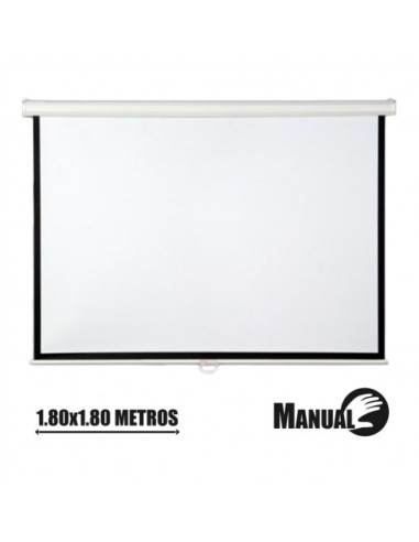 PANTALLA PROYECCION MANUAL 1.80 X 1.80MTR CROMAD