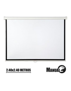 PANTALLA PROYECCION MANUAL 2.40 X 2.40MTR CROMAD