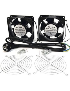VENTILADOR DOBLE 12 CM POWERGREEN ARMARIO RACK