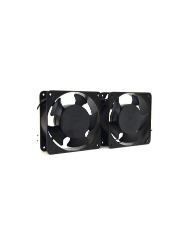 VENTILADOR DOBLE 12 CM POWERGREEN ARMARIO RACK