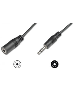 ASSMANN Electronic cable de audio 3,5 mm Macho/Hembra 2,5 m Negro