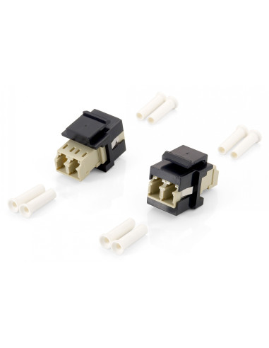 Equip 125570 adaptador de fibra óptica LC/LC 8 pieza(s) Beige, Negro
