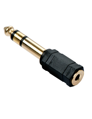 Lindy 35620 cambiador de género para cable 6.3mm 3,5mm Negro