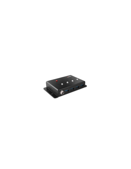 Lindy 43374 hub de interfaz USB 3.2 Gen 1 (3.1 Gen 1) Type-B 5000 Mbit/s Negro