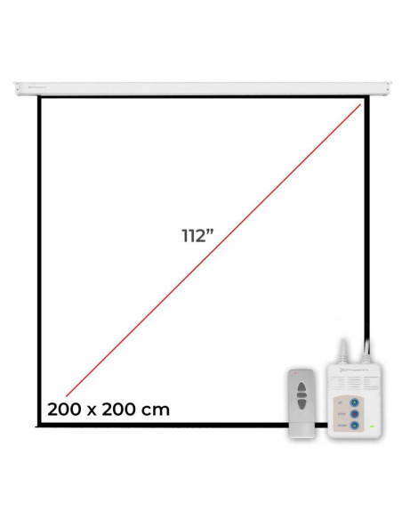 PANTALLA PROYECCION PHOENIX PARED Y TECHO ELECTRICA 112 200X200
