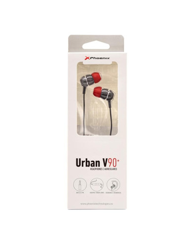 AURICULARES + MICROFONO PHOENIX URBAN JACK BLACK