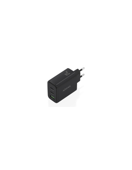AISENS Cargador GaN 67W, 2xUSB-C PD3.0 QC4.0, 1xUSB-A QC3.0, negro