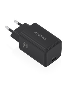 AISENS Cargador GaN 70W, 1xUSB-C PD3.2 QC4.0, negro